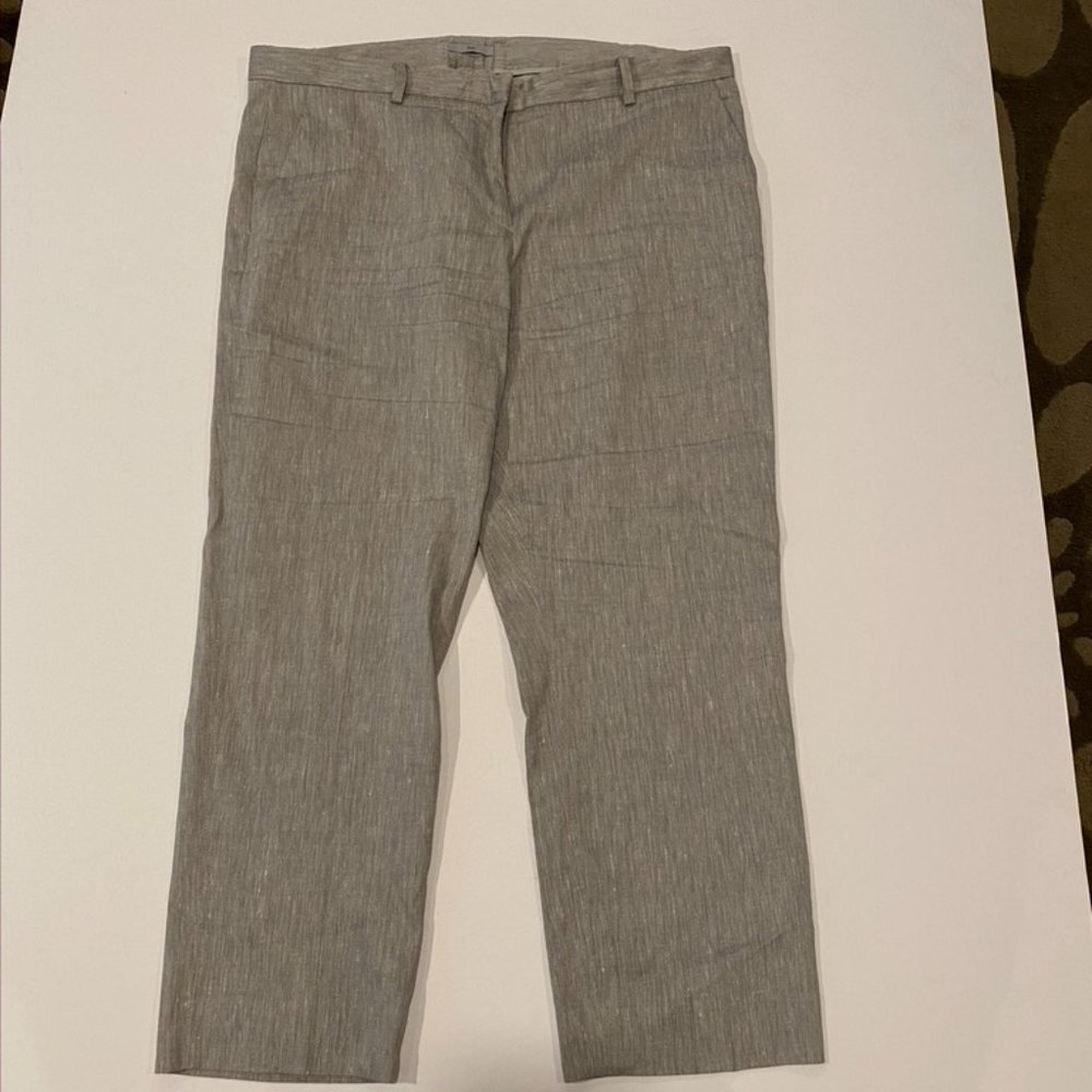 NWOT GAP grey linen straight leg pants 16R